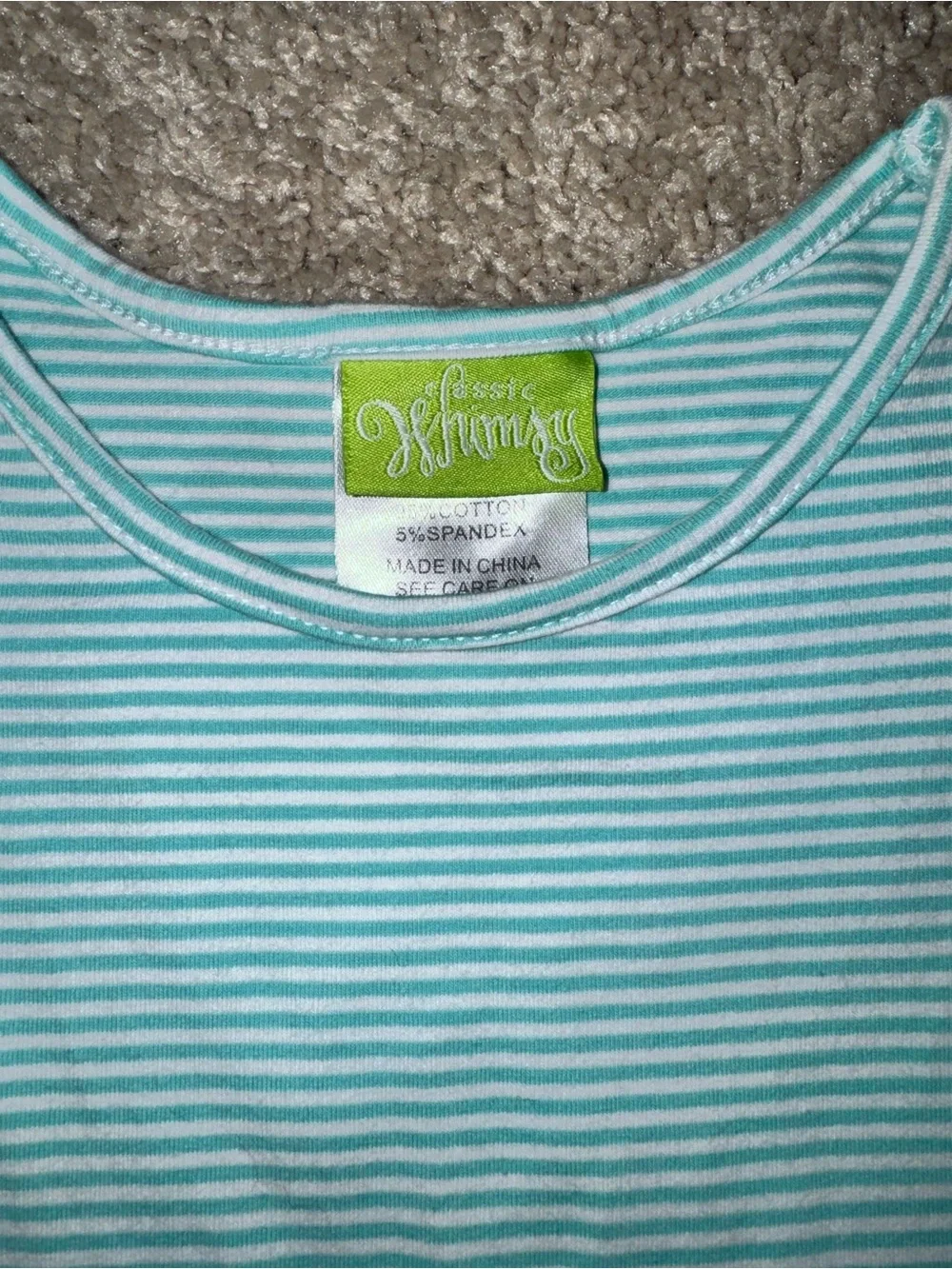 Classic Whimsy Girls Apple Pocket Dress Size 5 Monogram “S”